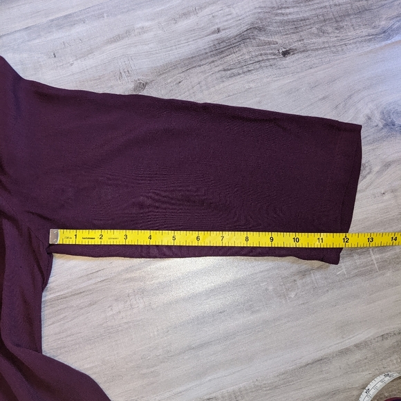 Sheer Chest Wine Coloured Tunic by Only - Picture 6 of 8